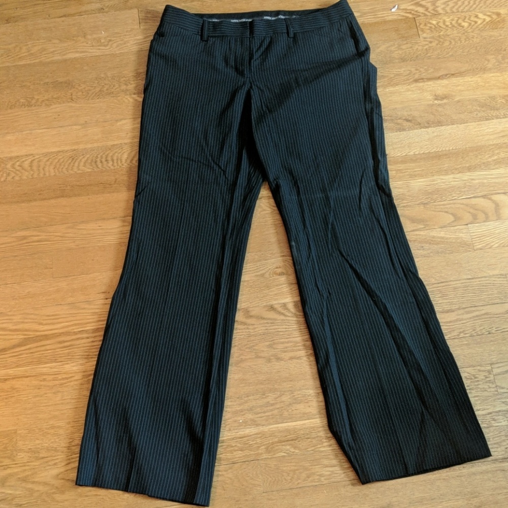 Express editor black pant with blue pinstripe